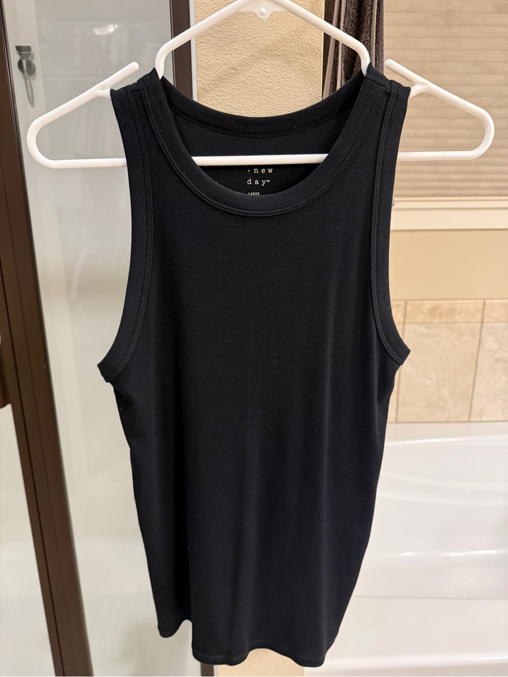 a new day Black Ribbed Tank Top - Sleeveless Scoop Neck